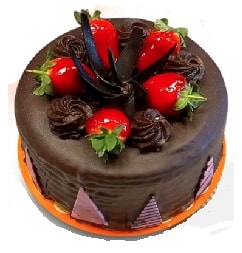 2-3 Kişilik Ekonomik Boy Yuvarlak Çikolatalı Pasta