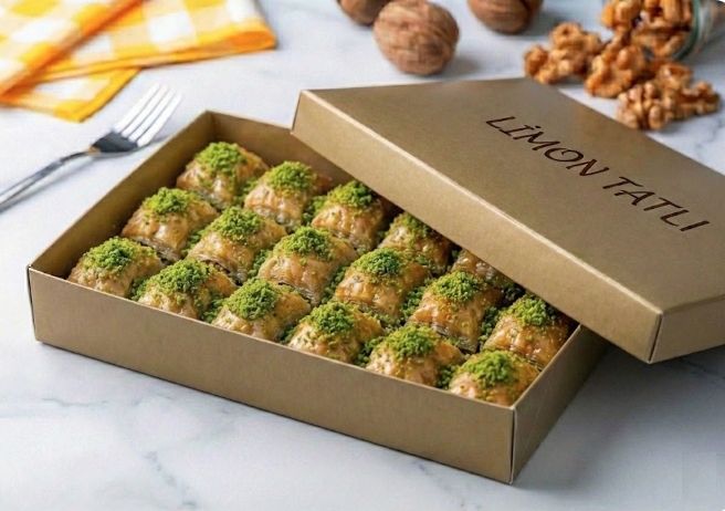 Hafif ve Lezzetli 1 kg Fıstıklı Baklava